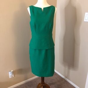 The Limited green professional peplum dress